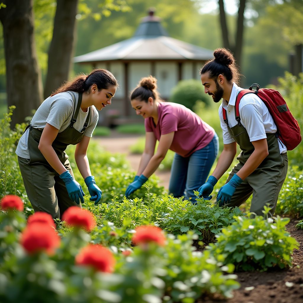 Événement communautaire de jardinage à Anvers